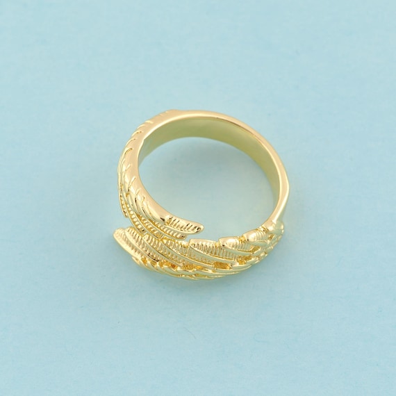 Gold Wing Rings,Adjustable Jewelry Rings,Thick Rings Perfect Gift,18K Gold