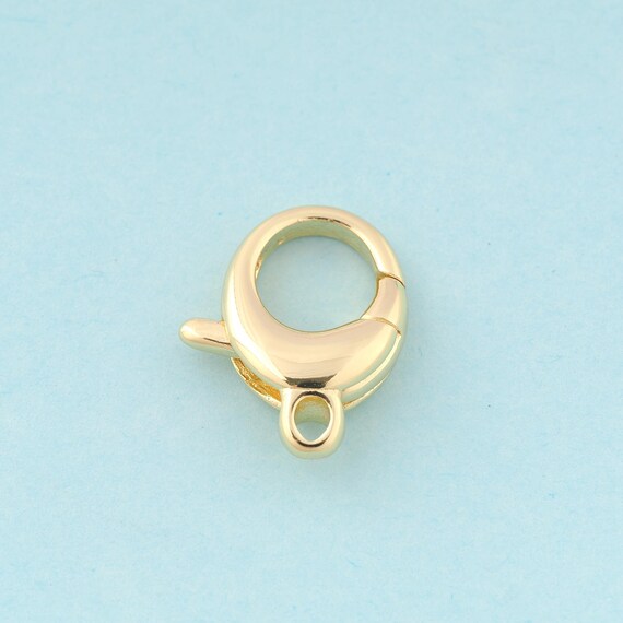 Gold Lobster Clasp,Claw Jewelry Clasp,Lobster Spring Clasp for DIY Jewelry Making,18K Gold