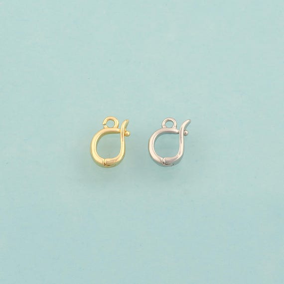 Gold Openable Clasp,Snap Jewelry Clasp,Openable Clasp for DIY Jewelry Making,18K Gold & Rhodium
