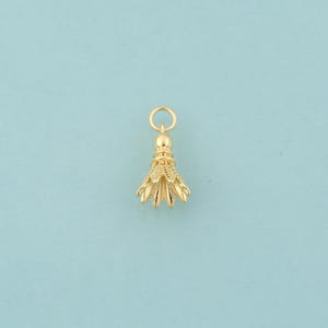 Gold Badminton Charms,Badminton Jewelry,Badminton Pendant for DIY Jewelry Making,18K Gold