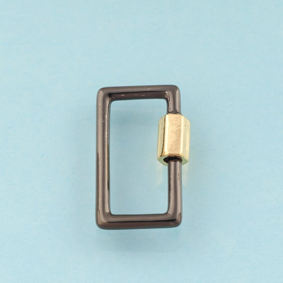 Gold Carabiner Clasp,Carabiner Jewelry Clasp,Screw Clasp for DIY Jewelry Making,18K Gold