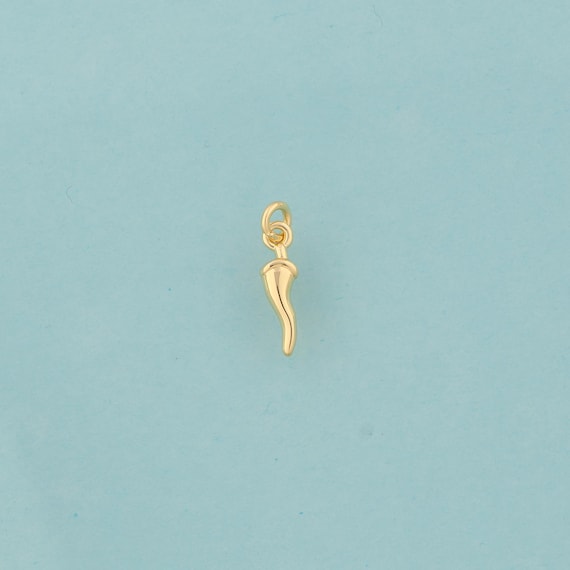Gold Chili Charms,Chili Jewelry,Chili Pendant for DIY Jewelry Making,18K Gold