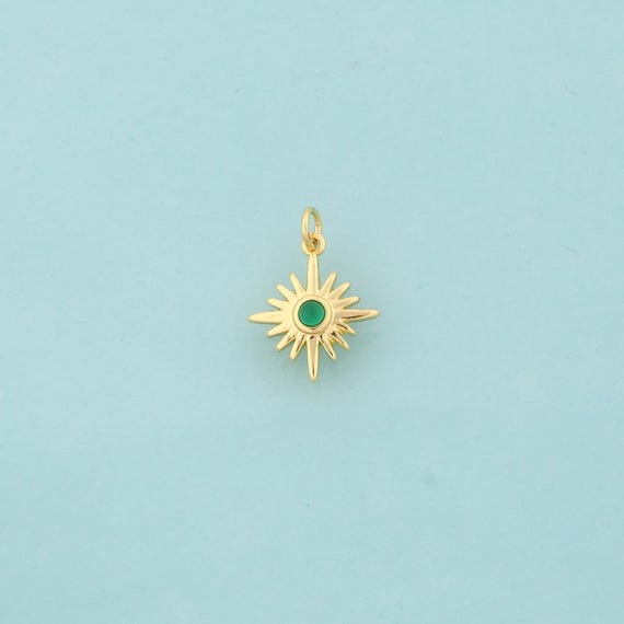 Gold Polaris Charms,Polaris Jewelry,Polaris Pendant for DIY Jewelry Making,18K Gold
