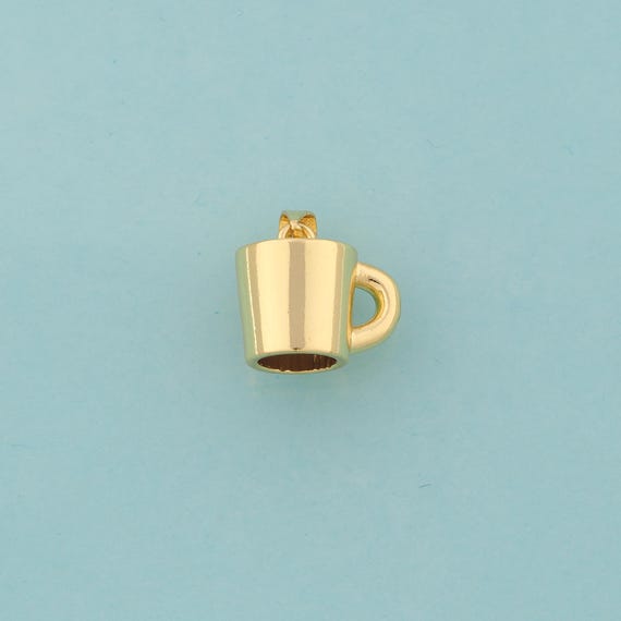 Gold Cup Charms,Cup Jewelry,Cup Pendant for DIY Jewelry Making,18K Gold