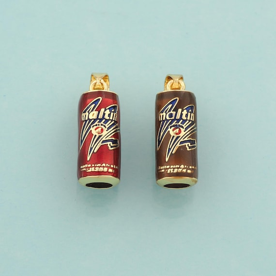 Gold Maltol Charms,Maltin Jewelry,Enamel Bottle Pendant for DIY Jewelry Making,18K Gold