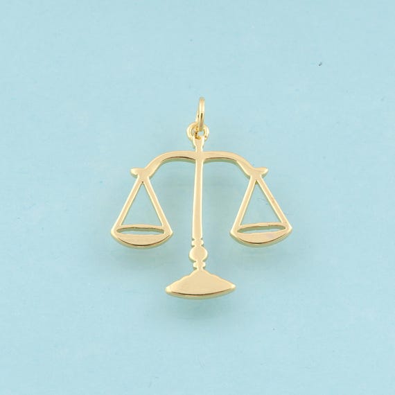 Gold Balance Scale Charms,Balance Jewelry,Balance Scale Pendant for DIY Jewelry Making,18K Gold