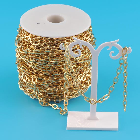 Gold Rolo Chain,Special Jewelry Chain,Semi-Finished Product Chain for DIY Jewelry Making,18K Gold