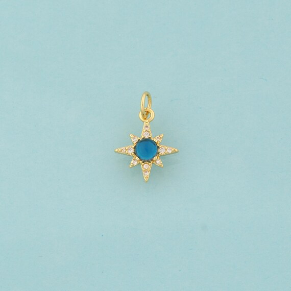 Gold Hexagram Charms,Hexagram Jewelry,CZ Hexagram Pendant for DIY Jewelry Making,18K Gold