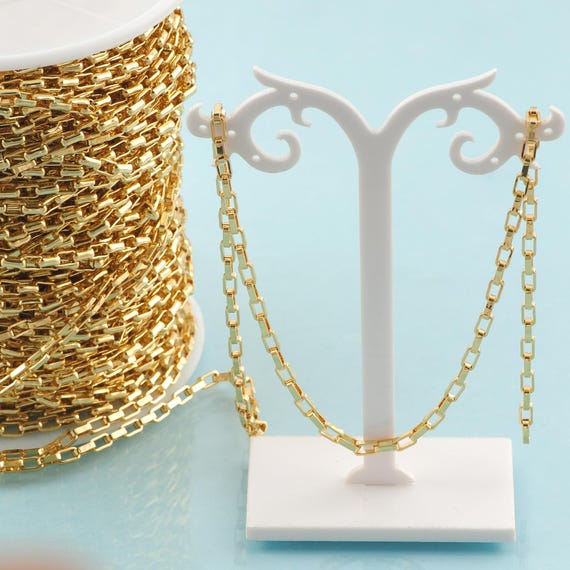 Gold Rolo Chain,Special Jewelry Chain,Semi-Finished Product Chain for DIY Jewelry Making,18K Gold
