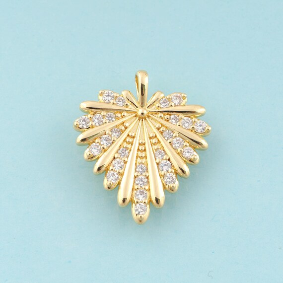 Gold Leaf Charms,Plant Jewelry,Leaf Pendant for DIY Jewelry Making,18K Gold