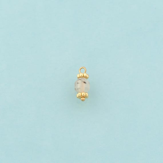 Gold Energy Stone Charms,Natural Stone Jewelry,Stone Pendant for DIY Jewelry Making,18K Gold
