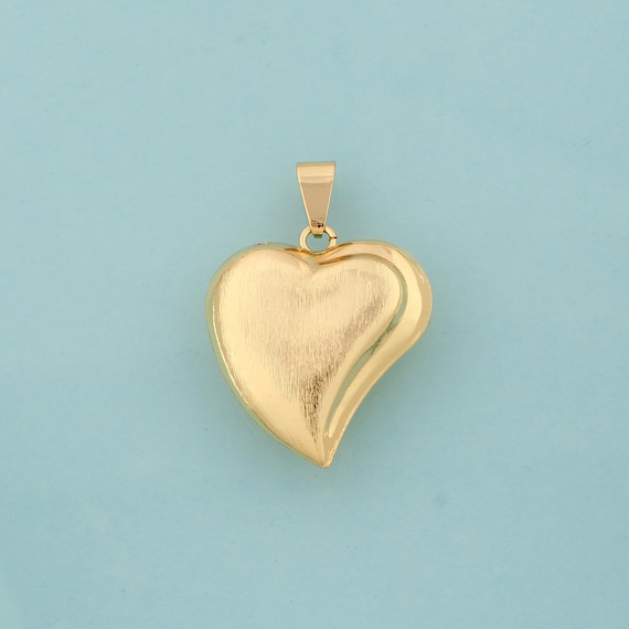 Gold Heart Charms,Heart Jewelry,Heart Pendant for DIY Jewelry Making,18K Gold