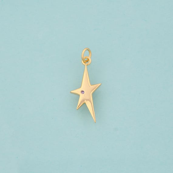 Gold Star Charms,Star Jewelry,Star Pendant for DIY Jewelry Making,18K Gold