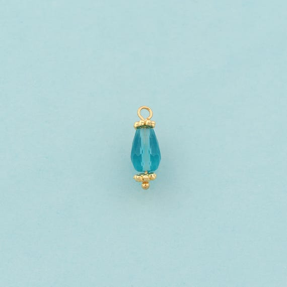 Gold Energy Stone Charms,Natural Stone Jewelry,Blue Cat Eye Pendant for DIY Jewelry Making,18K Gold