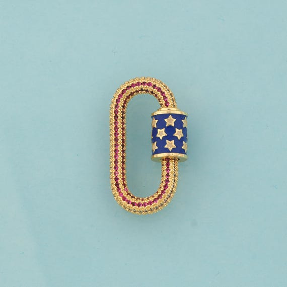 Gold Carabiner Clasp,Star Jewelry Clasp,Carabiner Clasp for DIY Jewelry Making,18K Gold
