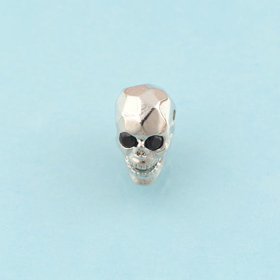 Rhodium Skull Spacer Beads,Skull Beads,Skull Spacer Beads for DIY Jewelry Making,Rhodium