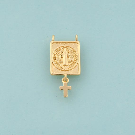 Gold Jesus Charms,Square Jewelry,Christian Pendant for DIY Jewelry Making,18K Gold