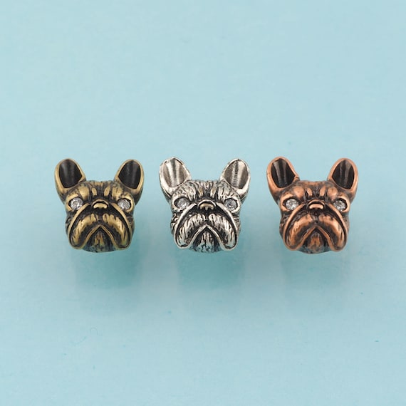 Dog Spacer Beads,Animal Beads,Dog Beads for DIY Jewelry Making,18K Gold & Rhodium
