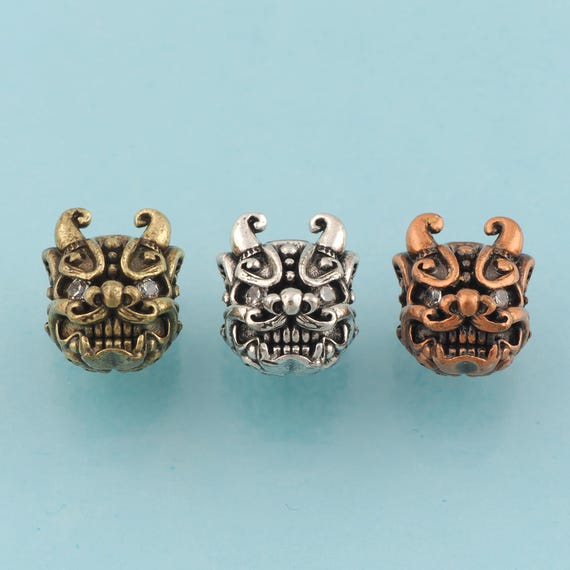 Mythical Beast Spacer Beads,Mythical Beast Beads,Mythical Beast Beads for DIY Jewelry Making,18K Gold & Rhodium