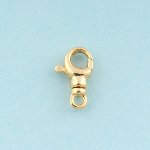 Gold Lobster Clasp,Claw Jewelry Clasp,Lobster Spring Clasp for DIY Jewelry Making,18K Gold