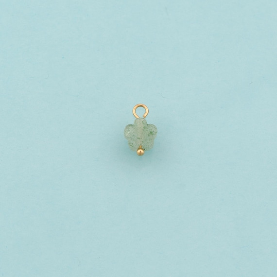 5 pcs Gold Energy Stone Charms,Natural Stone Jewelry,Flower Pendant for DIY Jewelry Making,18K Gold