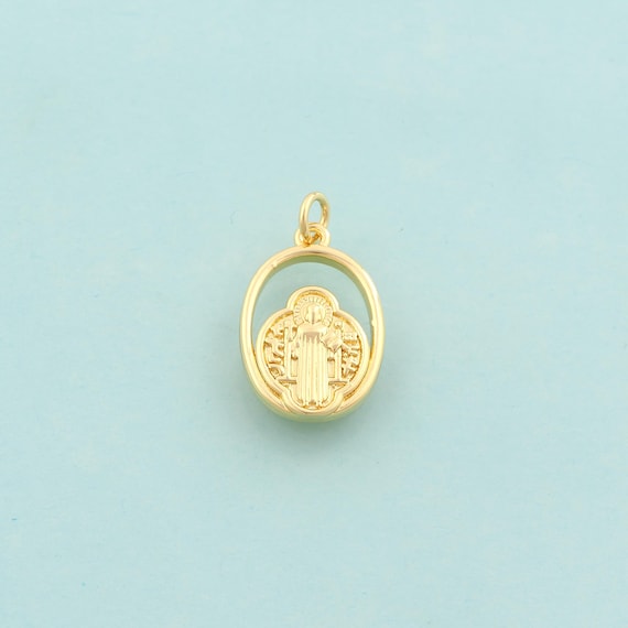 Gold Jesus Charms,Religious Jewelry,Christian Pendant for DIY Jewelry Making,18K Gold