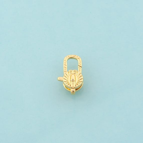 Gold Lobster Clasp,Spring Jewelry Clasp,Owl Clasp for DIY Jewelry Making,18K Gold