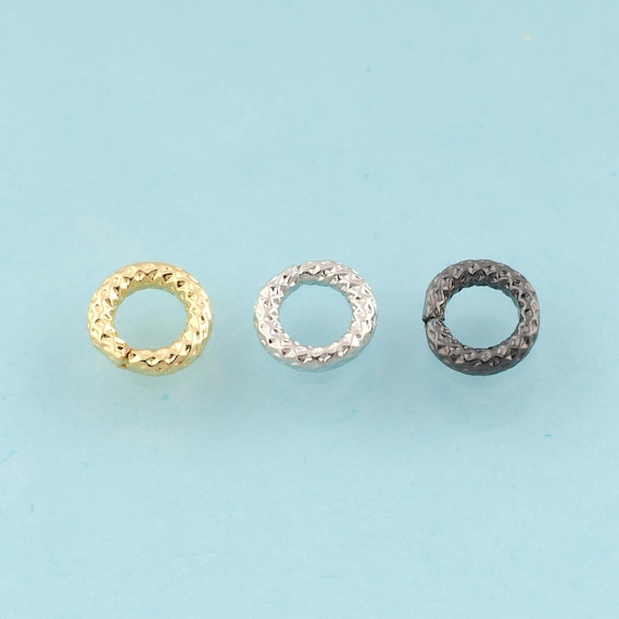 5 pcs Gold Open Jump Rings,Round Jewelry Jump Rings,Gold Jump Rings for DIY Jewelry Making,18K Gold & Rhodium
