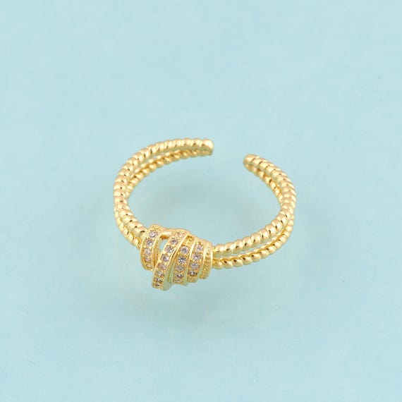 Gold Open Rings,Wide Jewelry Rings,Thick Rings Perfect Gift,18K Gold