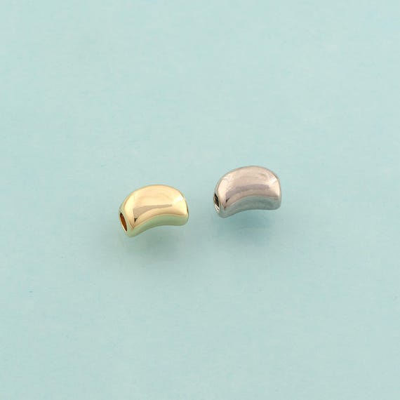 Bean Spacer Beads,Bean Beads,Bean Beads for DIY Jewelry Making,18K Gold