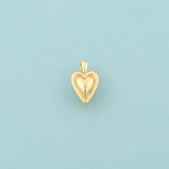 Gold Heart Charms,Love Jewelry,Heart Pendant for DIY Jewelry Making,18K Gold