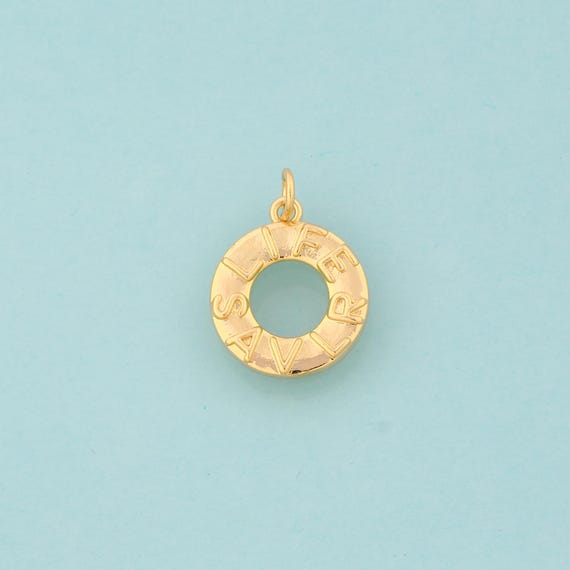 Gold Round Charms,Letter Jewelry,Round Pendant for DIY Jewelry Making,18K Gold