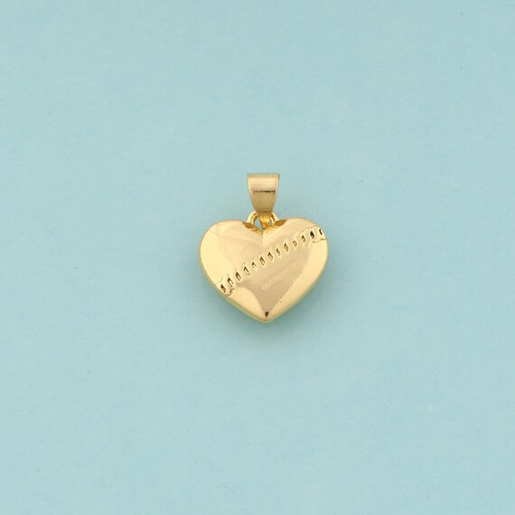 Gold Heart Charms,Love Jewelry,Heart Pendant for DIY Jewelry Making,18K Gold