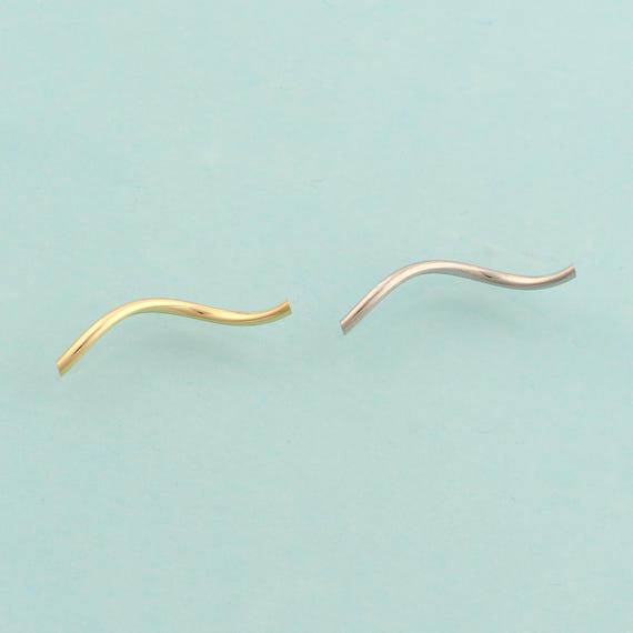 Curved Tube Spacer Beads,Tube Beads,Curved Tube Beads for DIY Jewelry Making,18K Gold