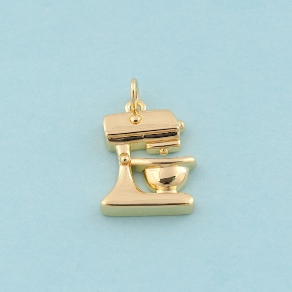 Gold Mixer Charms,Mixer Jewelry,Mixer Pendant for DIY Jewelry Making,18K Gold