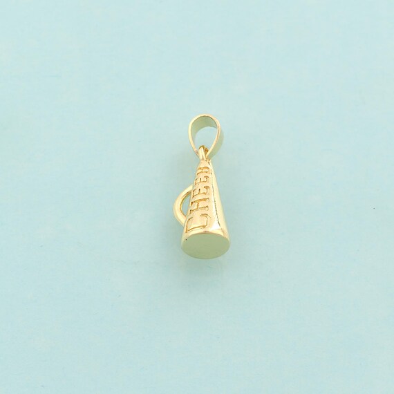 Gold Megaphone Charms,Megaphone Jewelry,Megaphone Pendant for DIY Jewelry Making,18K Gold