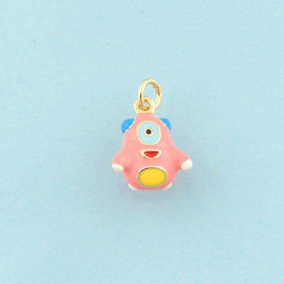 Gold Enamel Evil Eye Charms,Devil Eye Jewelry,Devil Eye Pendant for DIY Jewelry Making,18K Gold