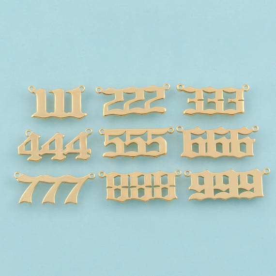Gold Digital Charms,Digital Jewelry,Digital Pendant for DIY Jewelry Making,18K Gold