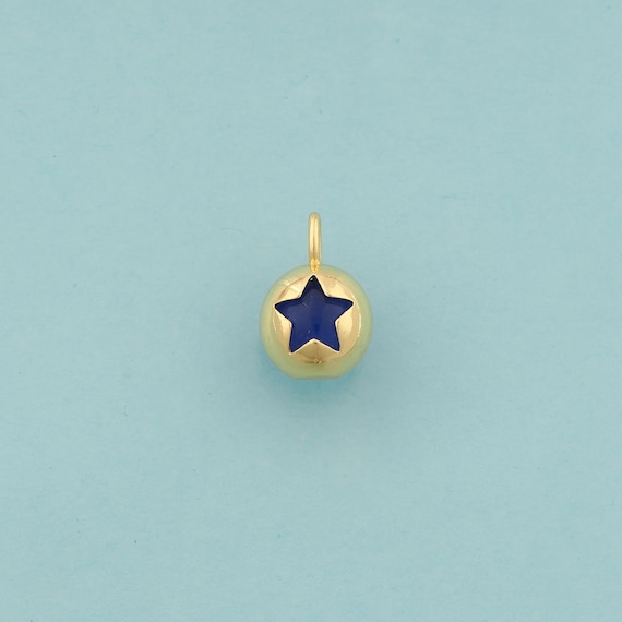 Gold Star Charms,Celestial Jewelry,Starburst Pendant for DIY Jewelry Making,18K Gold