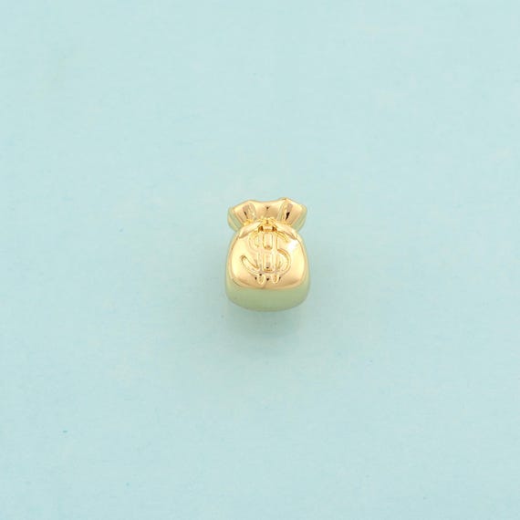 Gold Money Bag Spacer Beads,Money Bag Beads,Money Bag Beads for DIY Jewelry Making,18K Gold