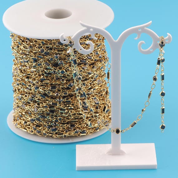 Gold Square Chain,Special Jewelry Chain,Semi-Finished Product Chain for DIY Jewelry Making,18K Gold