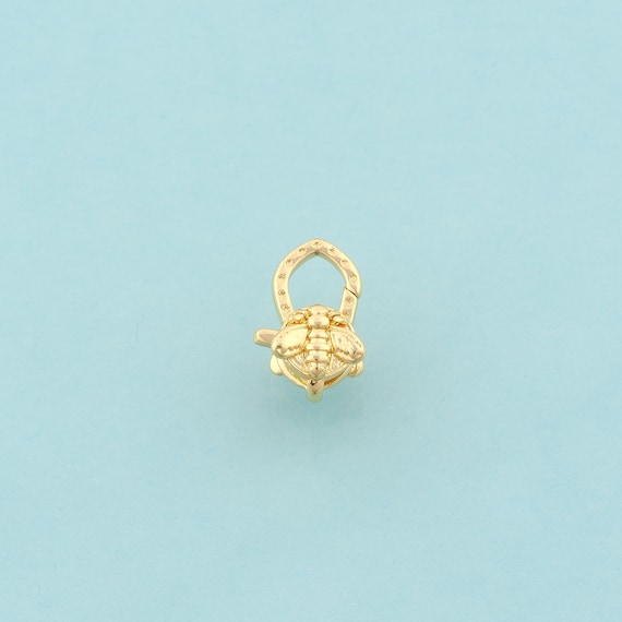 Gold Lobster Clasp,Spring Jewelry Clasp,Bee Clasp for DIY Jewelry Making,18K Gold