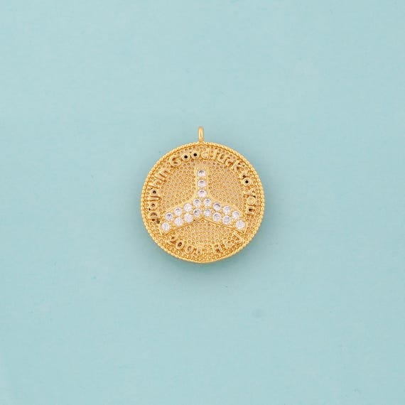 Gold CZ Fishtail Charms,Fishtail Jewelry,Fishtail Pendant for DIY Jewelry Making,18K Gold