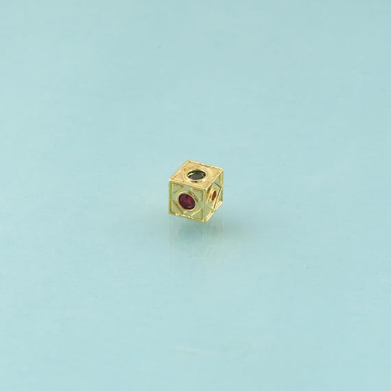 CZ Square Spacer Beads,Square Beads,Square Beads for DIY Jewelry Making,18K Gold