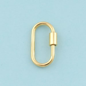 Gold Schraubverschluss, Karabiner Schmuck Verschluss, Karabiner Verschluss für DIY Schmuckherstellung, 18K Gold
