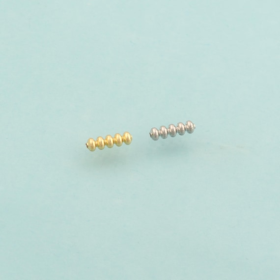 Beaded Spacer Beads,Tube Beads,Beaded Beads for DIY Jewelry Making,18K Gold