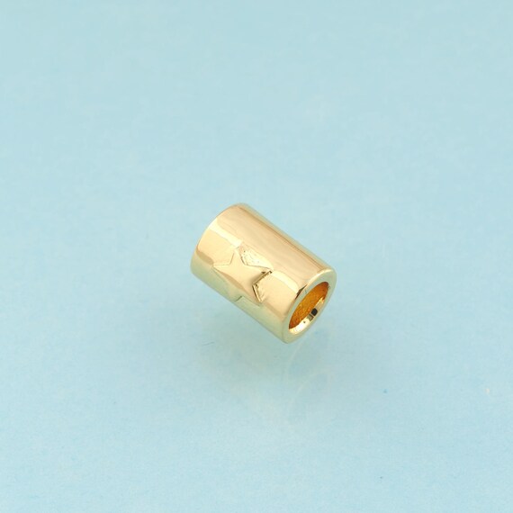 Star Tube Spacer Beads,Tube Beads,Star Beads for DIY Jewelry Making,18K Gold