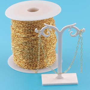 Gold Cable Chain,Special Jewelry Chain,Semi-Finished Product Chain for DIY Jewelry Making,18K Gold