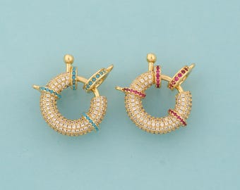 Gold Sailor Clasp,Sailor Jewelry Clasp,Sailor Clasp for DIY Jewelry Making,18K Gold