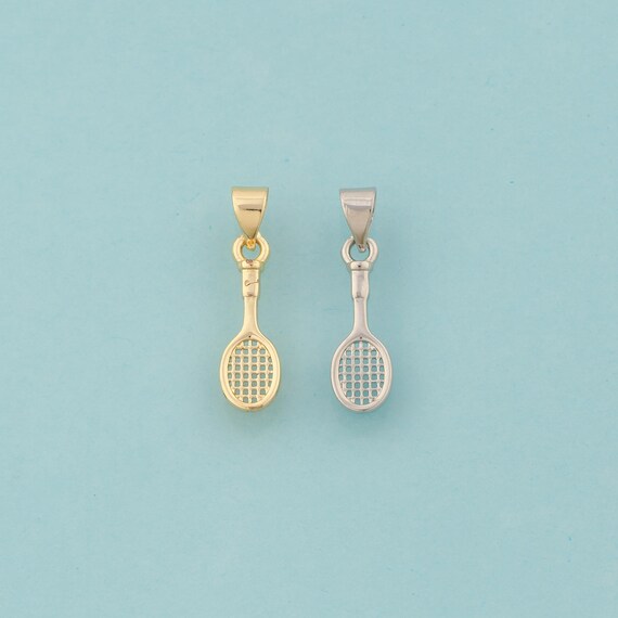 Gold Racket Charms,Racket Jewelry,Racket Pendant for DIY Jewelry Making,18K Gold